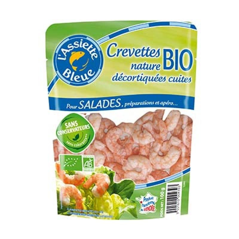 Assiette Bleue 100G Crevette Bio