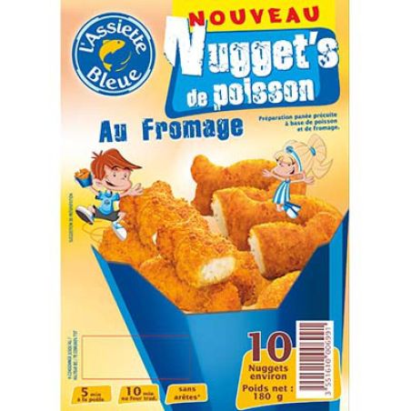 Assiette Bleue Nuggets Poiss.X10 Ass.Bl.