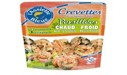 Assiette Bleue 100G Crevette Persillee