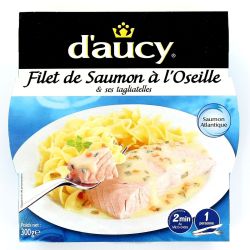 D'Aucy Plat Cuisiné Filet De Saumon Oseille/Tagliatelles : La Barquette 300 G
