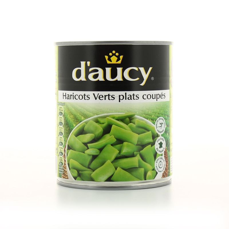 D'Aucy Haricots Verts Plats Coupés 4/4 : La Boîte De 420G Net Égoutté