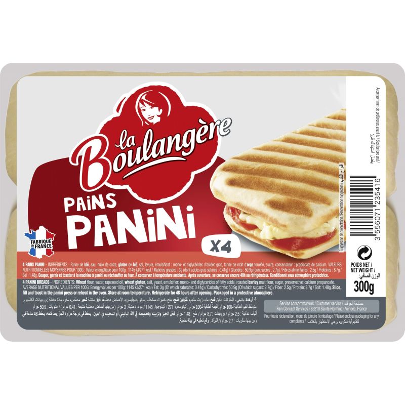 La Boulangere 300G Pains Panini X4 Boulangère