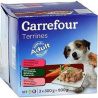 Carrefour 3X300G Terrines Pour Chiens Assortiment Viande/ Légumes Crf