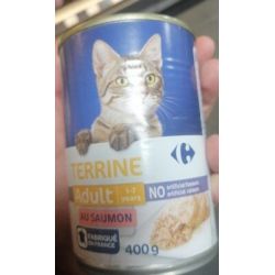 Carrefour Crf Pate Chat Saumon 1/2