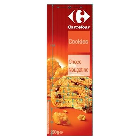Carrefour 200G Cookies Chocolat Nougat Crf
