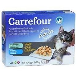 Carrefour 600G Emincees Gel.Pois.Chat Cr