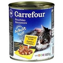 Carrefour 4/4 Bouchées Pour Chats Poulet/Légumes Crf