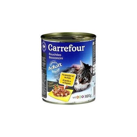 Carrefour 4/4 Bouchées Pour Chats Poulet/Légumes Crf