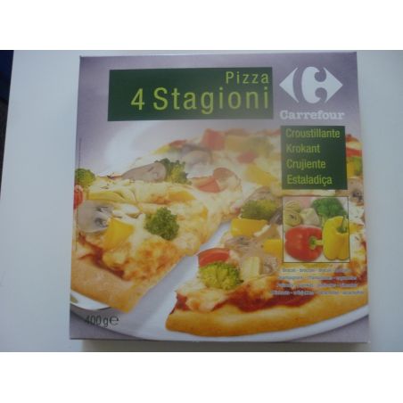 Carrefour 400G Pizza 4 Saisons Cuite Au Four En Pierre Crf