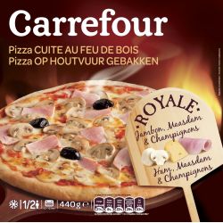 Carrefour 440G Pizza Royale Cuite Au Feu De Bois Crf