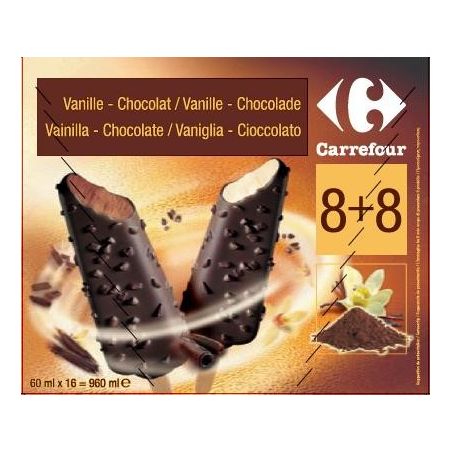 Carrefour 960Ml Bat.Vanil/Choco.X16 Crf