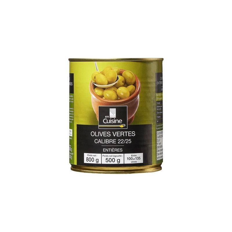 En Cuisine 4/4 Olives Vertes Entières