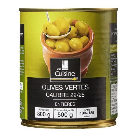 En Cuisine 4/4 Olives Vertes Entières