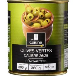En Cuisine 4/4 Olives Vertes Denoyautées