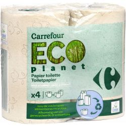 Carrefour Ecoplanete X4 Rouleaux Papier Hygiénique Compact Crf Ecoplanet