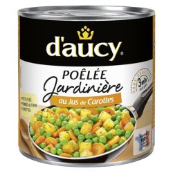 D'Aucy Légumes Cuisinés Poêlée Jardinière Jus De Carottes 1/2 : La Boite 290 G