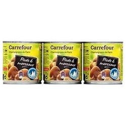 Carrefour 3X1/4 Champignons Pieds Et Morceaux Crf