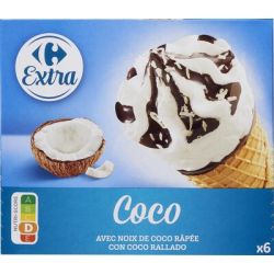 Carrefour 6X120Ml Cones Noix Coco Crf