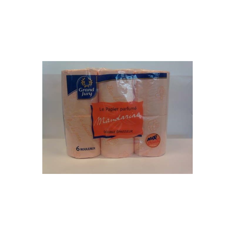Grand Jury 6 Rouleaux Papier Hygienique 2 Plis Parfume Mandarine