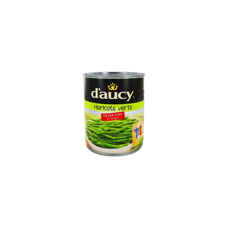 D'Aucy Haricots Verts Extra Fins : La Boite De 440 G Net Égoutté