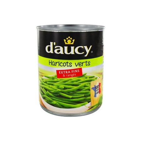 D'Aucy Haricots Verts Extra Fins : La Boite De 440 G Net Égoutté