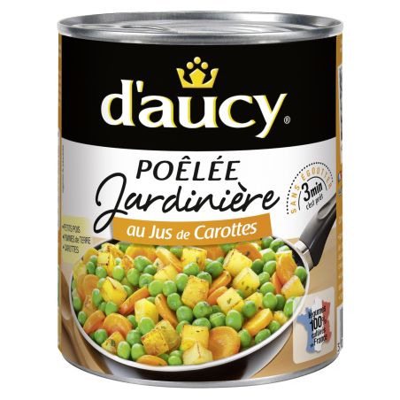 D'Aucy Légumes Cuisinés Jardinière Au Jus De Carottes La Boite 580 G