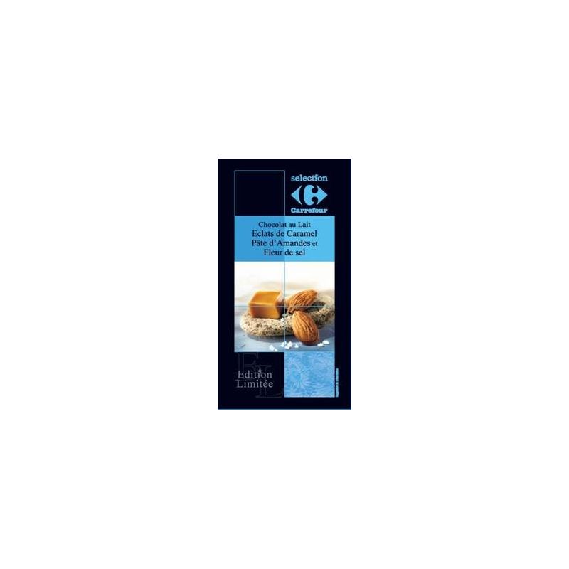Carrefour Selection 100G Tablette Chocolat Au Lait Caramel Fleur De Sel Crf Sélection