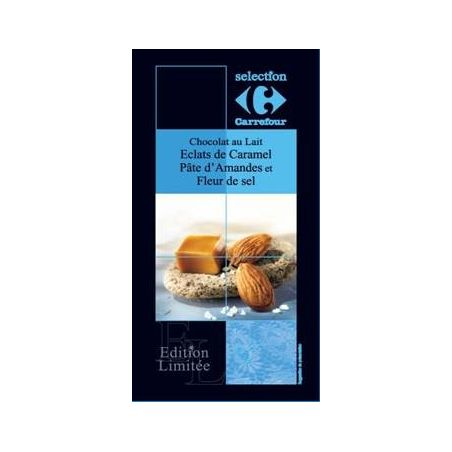 Carrefour Selection 100G Tablette Chocolat Au Lait Caramel Fleur De Sel Crf Sélection