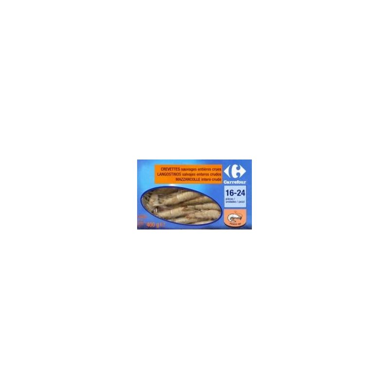 Carrefour 400G Crevettes Entières Crues 16/24 Crf