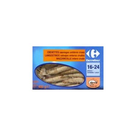 Carrefour 400G Crevettes Entières Crues 16/24 Crf