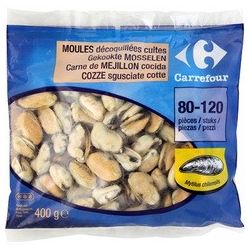 Carrefour 400G Moules Decoquillées Cuites Crf