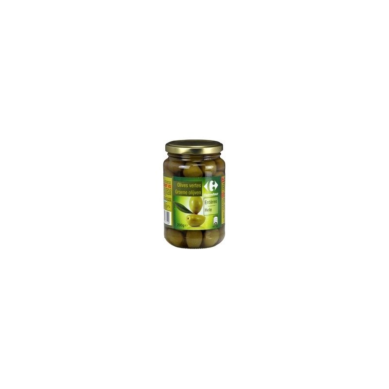 Carrefour 200G Olives Vertes Entières Crf