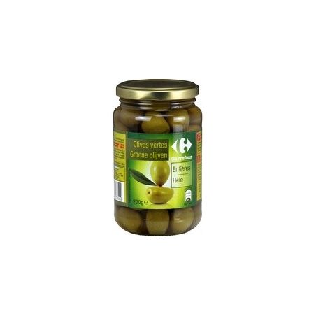 Carrefour 200G Olives Vertes Entières Crf