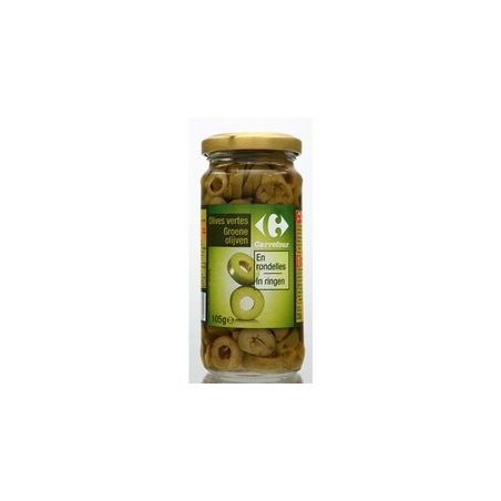 Carrefour 244Ml Bocal De Olives Vertes En Rondelles Crf
