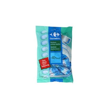Carrefour 150G Sachet Bonbons Sans Sucres Menthe Crf