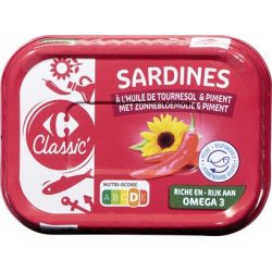 Crf Classic 1/5 Sardines À L'Huile De Tournesol Et Au Piment