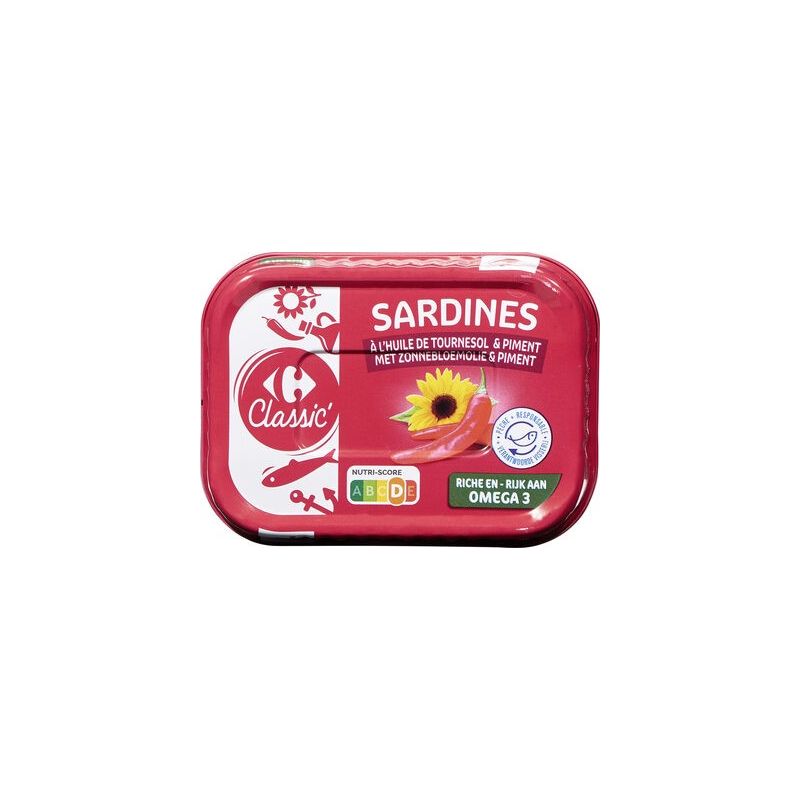 Crf Classic 1/5 Sardines À L'Huile De Tournesol Et Au Piment