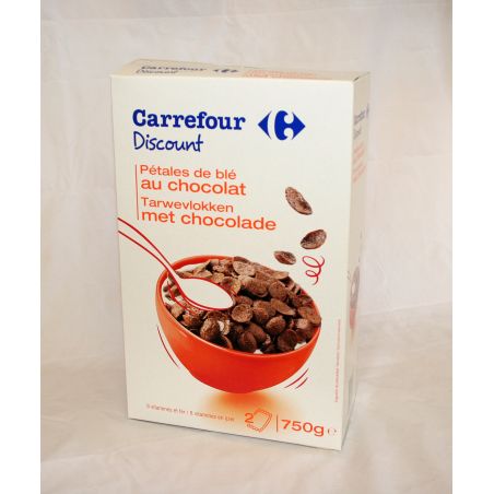 Pp Blanc 750G Céréales Petales De Blé Au Chocolat
