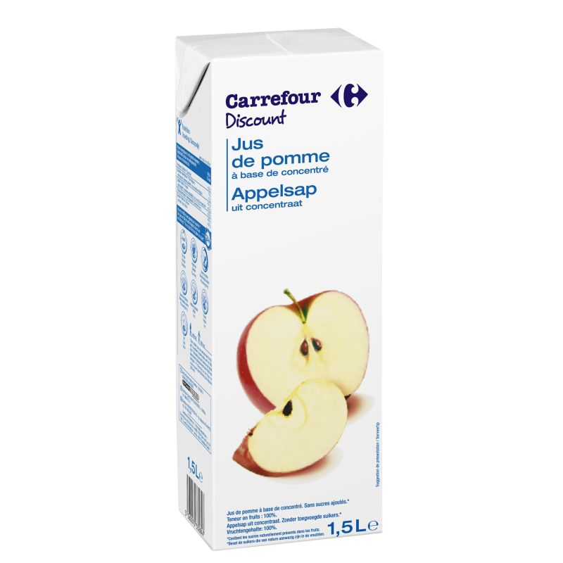 Simpl 1.5L Brique De Jus Pomme Pp Blanc