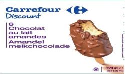 Simpl 492G Glace Chocolat Au Lait X6 Batonnets Pp Blanc