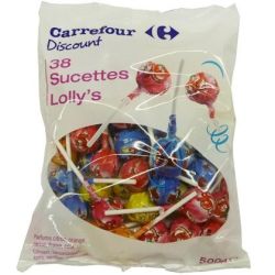 Pp Blanc 500G Sachet Bonbons Sucettes