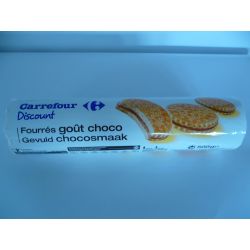 Pp Blanc 500G Biscuits Ronds Fourrés Au Chocolat