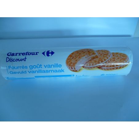 Pp Blanc 500G Biscuits Ronds Fourrés À La Vanille