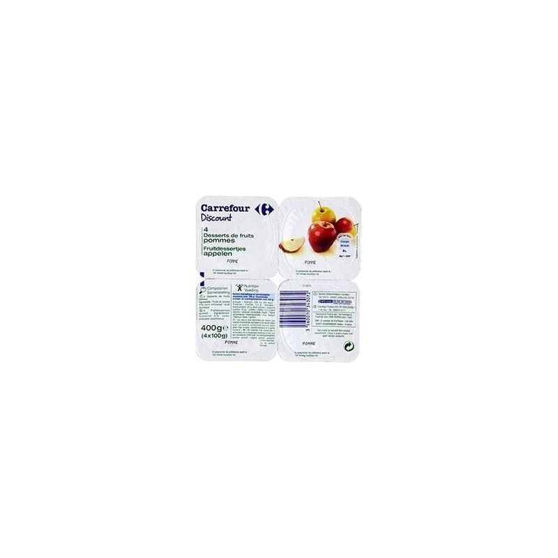 Pp Blanc 4X100G Compote Pomme Allégée En Sucre