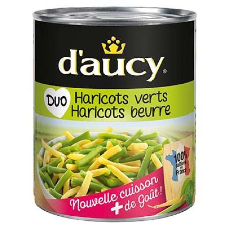 D'Aucy Haricots Verts Et Beurre Très Fins : La Boite De 455G