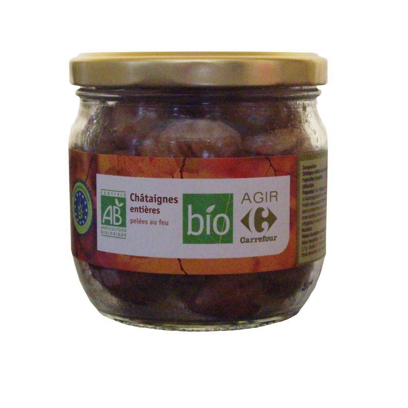 Carrefour Bio 37Cl Chataîgnes Pelées Crf