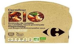 Carrefour Bio 300G Emincé De Volaille Et Lentilles Crf