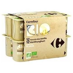 Carrefour Bio 12X125G Yaourt À La Vanille Crf