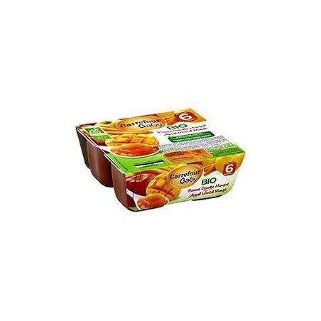 Crf Baby Bio 4X100G Compote Pomme/Carotte/Mangue