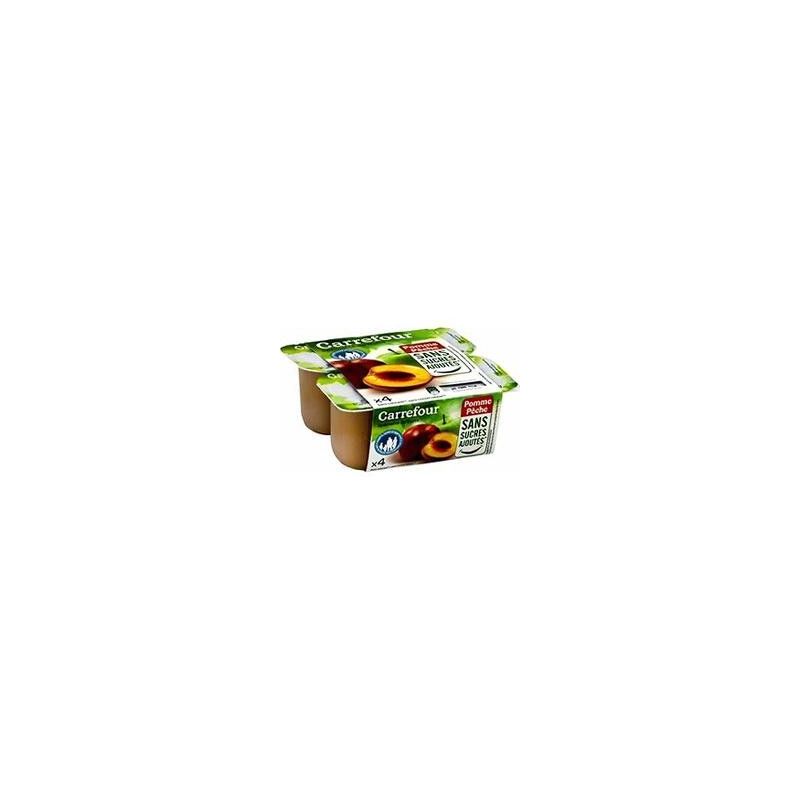 Carrefour 4X100G Dess.De Frt.S/S Pom/Pec